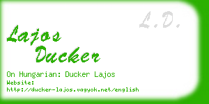 lajos ducker business card